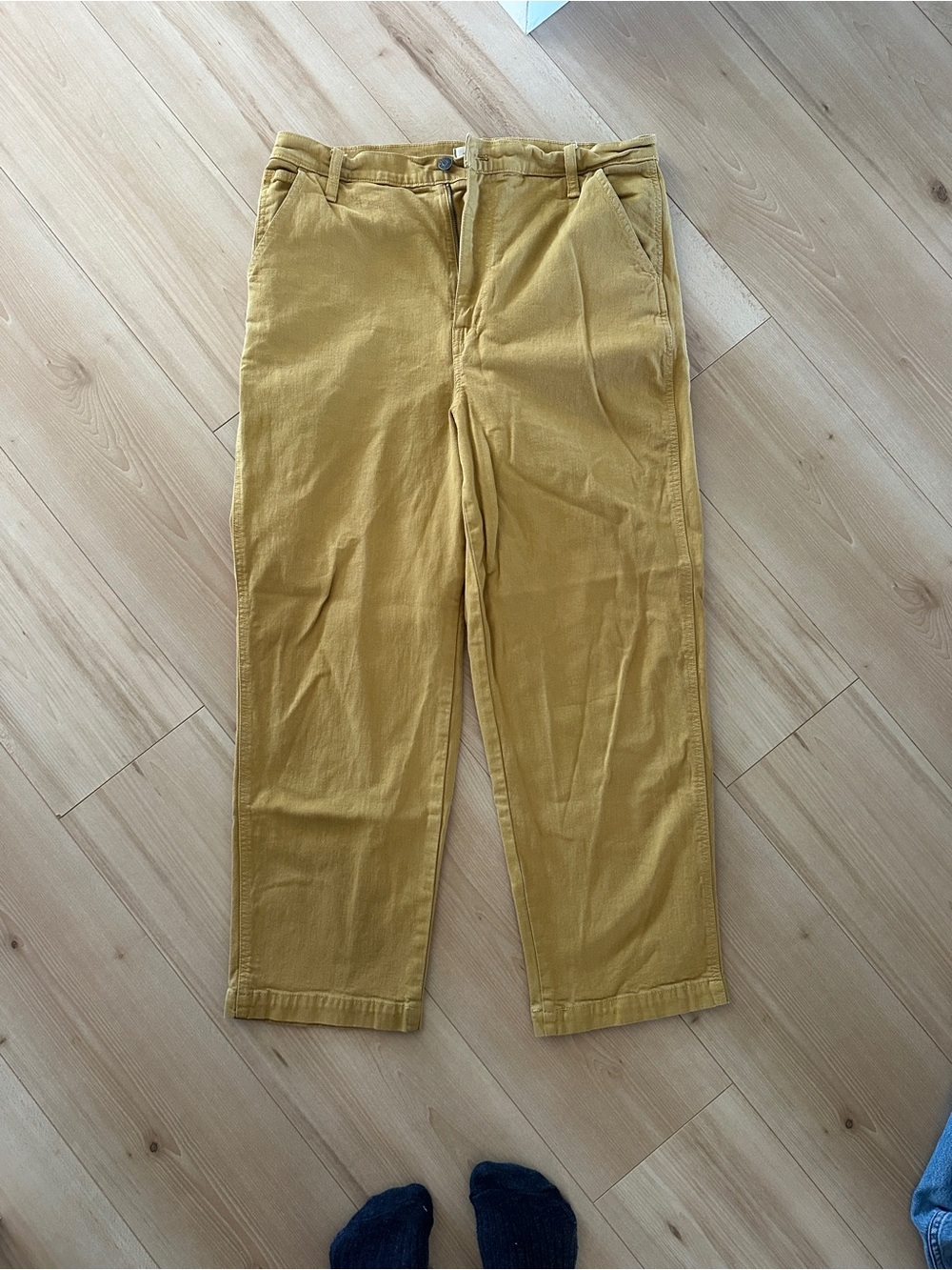 Madewell Women's Pants in Mustard Yellow